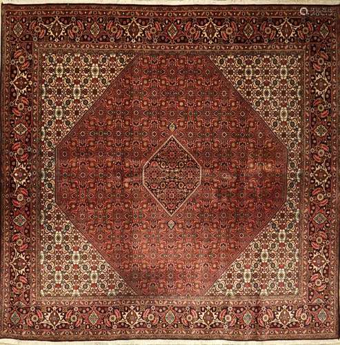 Square Bijar Rug,