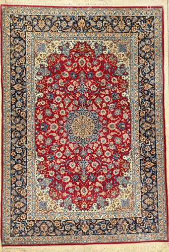 Fine 'Part-Silk' Isfahan Rug,