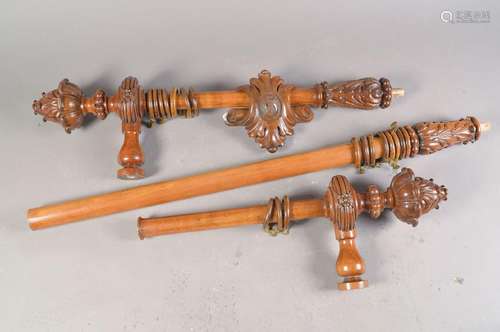 rare antique curtain rod