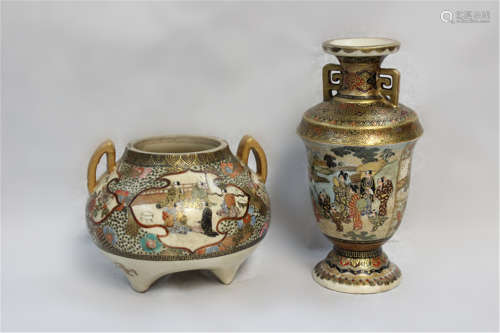 Two Japanese Small Vases