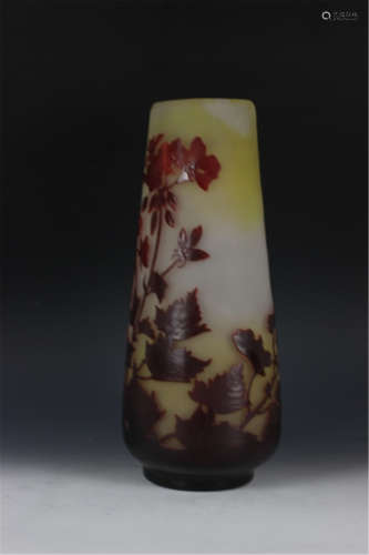 Galle Authentic Red Flower Vase