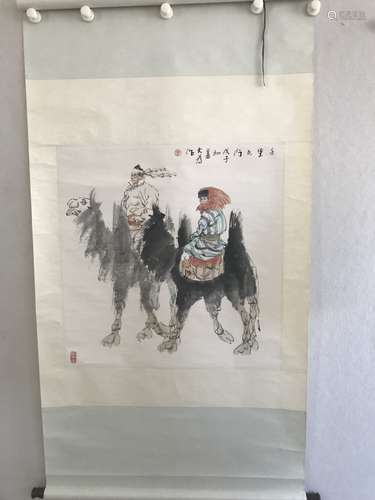 Chinese Ink Color Scroll Painting