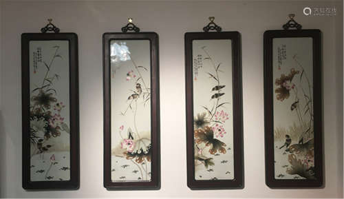 Set of Chinese Famille Rose Plaques