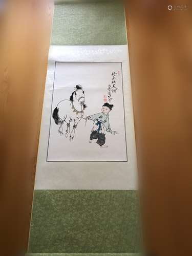 Chinese Ink Color Scroll Painting