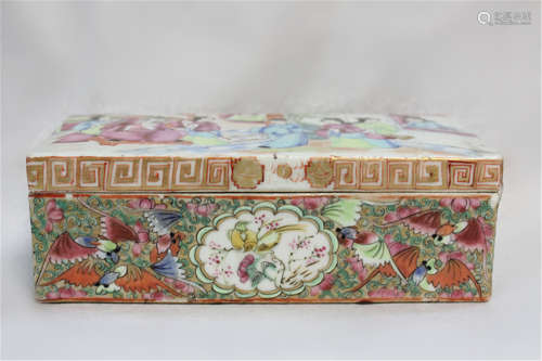 Chinese Rose Medallion Cover Box