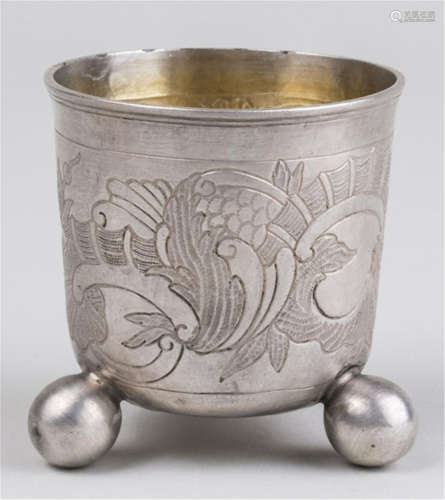 18C Russian silver beaker