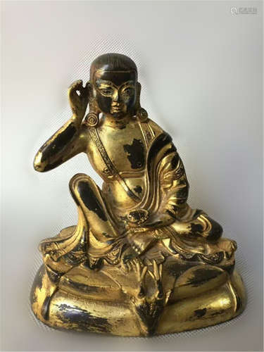 Chinese Bronze Seating Buddha