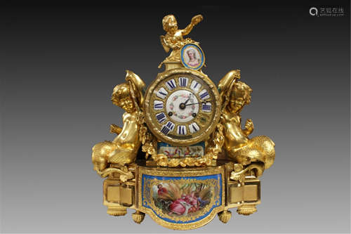 18th Century French Gilt Bronze Clock