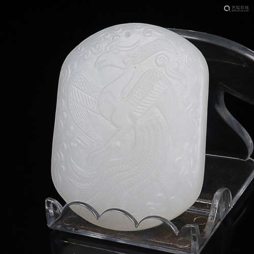 10-12TH CENTURY, A HETIAN JADE PENDANT, LIAO AND JIN DYNASTY