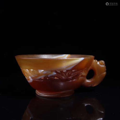 A BEAST DESIGN OLD AGATE BOWL