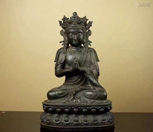 14-16TH CENTURY, A BUDDHA DESIGN FIGURE, MING DYNASTY