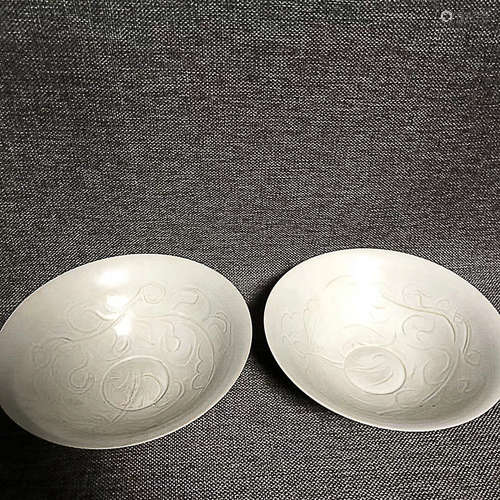 A NORTHERN SONG HU TIAN KILN FLOWERS DESGIN BOWL