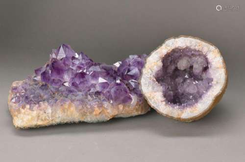 two large Amethyst Druses