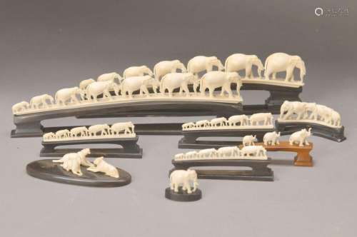 9 ivory carvings