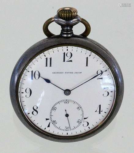 A MEN'S POCKET WATCH Georges Favre-Jacot