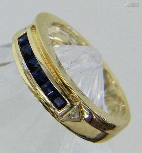 A LADIES RING 585/000 yellow gold with 6