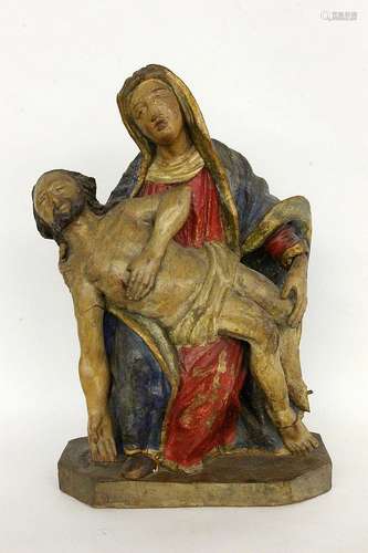 A PIETA probably Rhineland, 16th century Carved