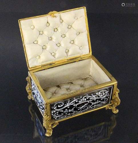 A JEWELLERY BOX Tahan, Paris circa 1870 Gilt