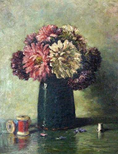 UNKNOWN ARTIST 20th century Anemones in the vase