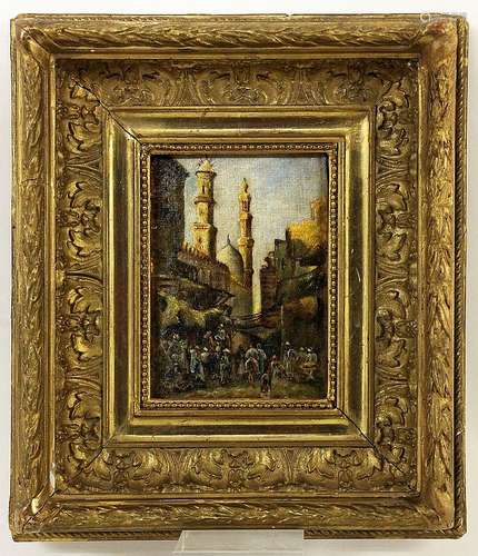 ORIENTALIST France, 19th century Bazaar scene