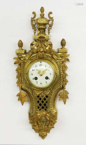 A CARTEL CLOCK France, 19th century Gold plated