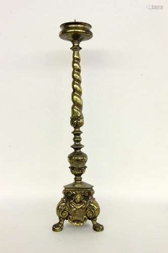 A BAROQUE STYLE FLOOR CANDLESTICK Circa 1900