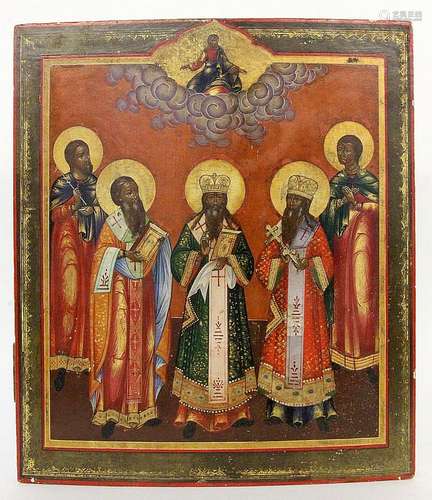 AN ICON Central Russia Mid of 19th century Five