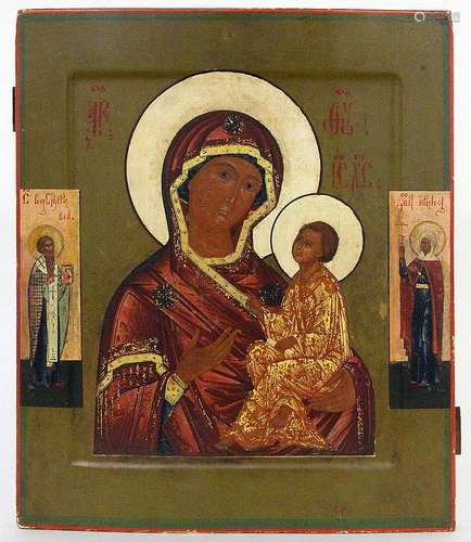 AN ICON Russia, 19th century Theotokos of Tikhvin