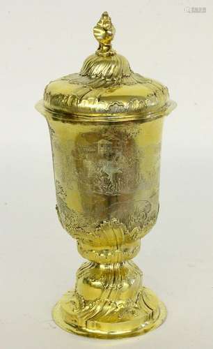 A LOUIS VX STYLE GOBLET WITH COVER Paris circa