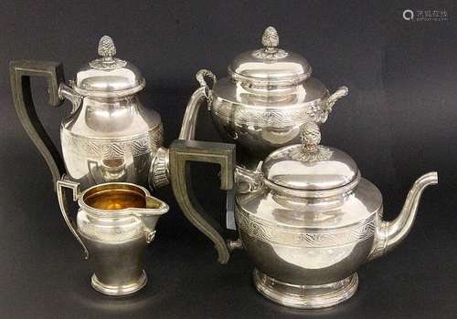 A TEA AND COFFEE SERVICE Christofle, Paris circa