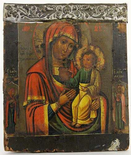 AN ICON Ukraine circa 1800 Theotokos of Smolensk