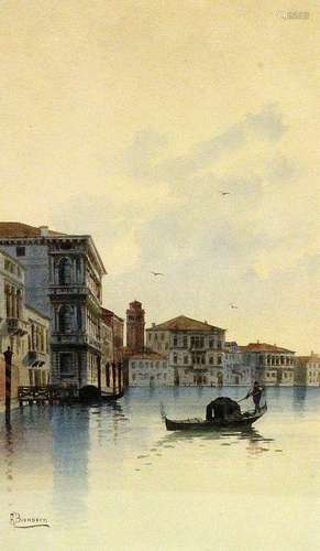 BIONDETTI, ANDREA1851 - 1946 Gondolier in