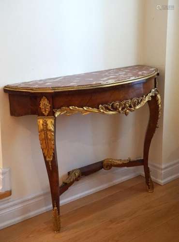 19th Century French Accent Table with Gilt Bronze Detail