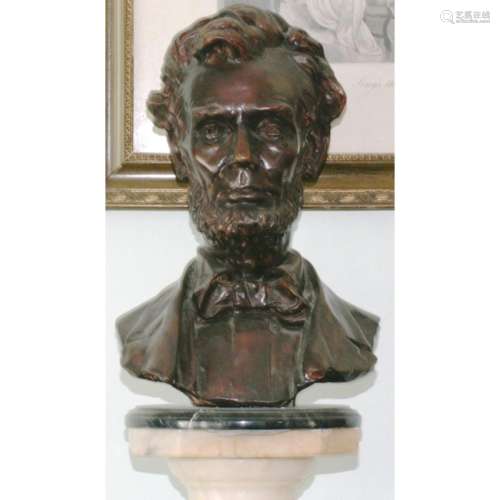 Bronze Bust Of A. Lincoln