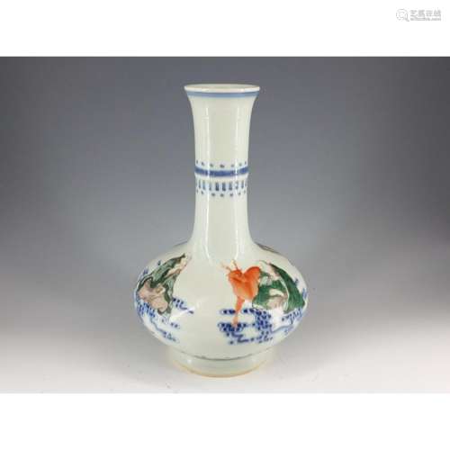 Chinese Famille Rose Bottle Vase