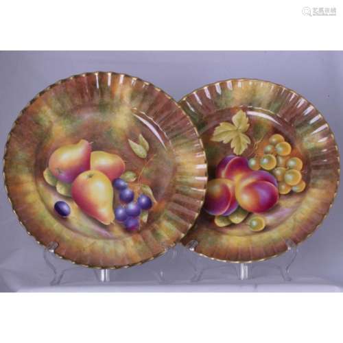 A Pair Of Royal Worcester Plates