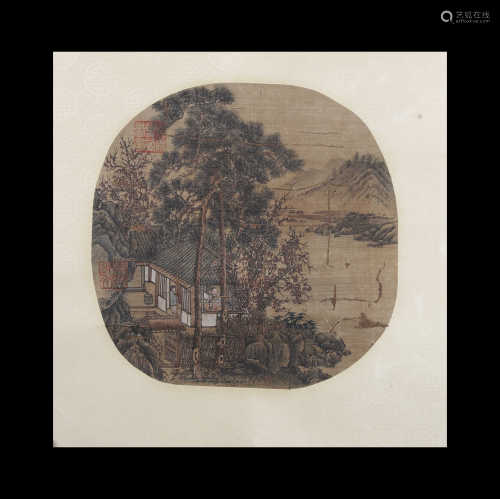 A Chinese Painting With Frame