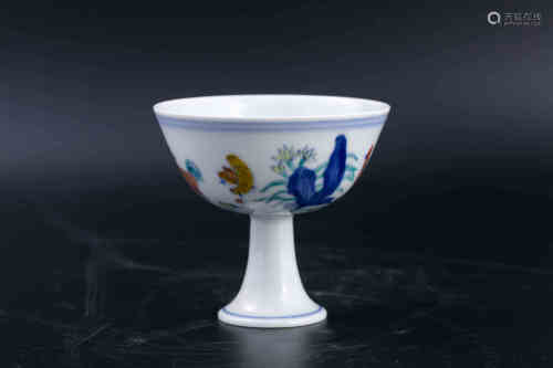 A Chinese Famille-Rose Porcelain Cup