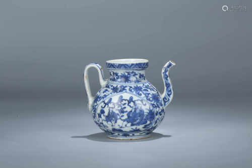 A Chinese BlueAnd White Porcelain Teapot