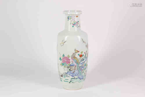 A Chinese Famille-Rose Porcelain Vase