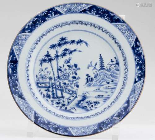 A Superb Chinese Export Blue and White Plate