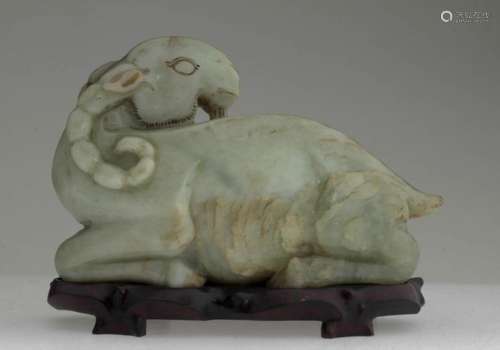 A Large and Heavy Chinese Jade/Stone Carved Goat.