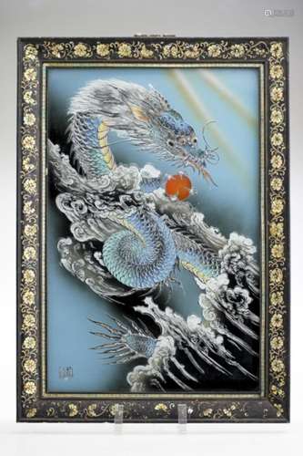 A Nice Vintage Chinese Reverse Mirror Painting