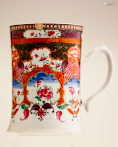 A Superb Large Export Chinese Porcelain Famille Rose Mug