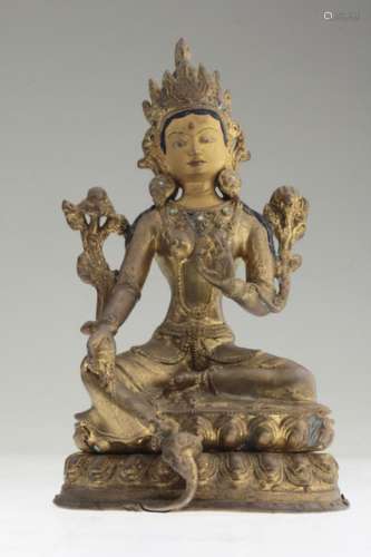 A Fine Chinese Gilt Buddha Figure.