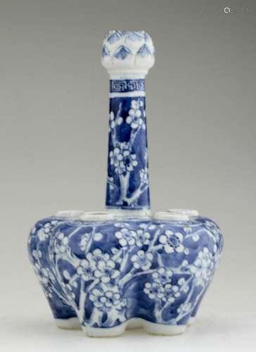 An Elegant Chinese Blue & White Five- Hole Vase