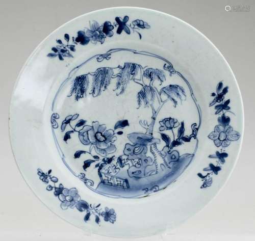 A Nice Chinese Export Blue and White Plate.