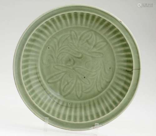 A Huge Chinese Yuan Dynasty LongQuan Charger Plate