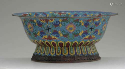 Huge Chinese Filigree Cloisonne Bowl