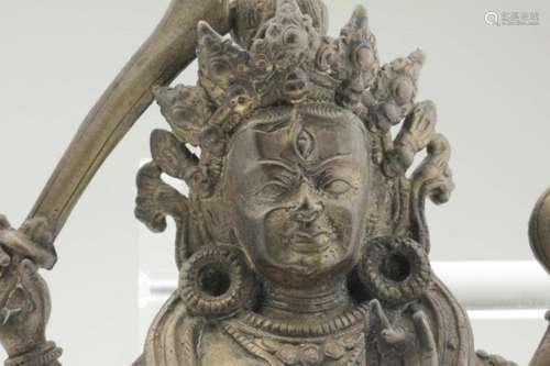 An Antique Tibet Nepal Chinese Bronze Brass Buddha